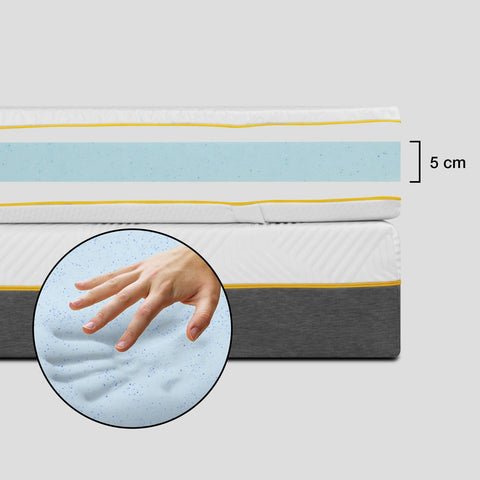 Topper memory foam filo freddo | Doppio lato invierno - estate