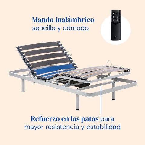 Pack Letto Ortopedico con Materasso Impermeabile Alta resilienza Origin HR | Telecomando wireless