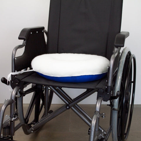 Cuscino antidecubito rotondo con foro doppia faccia 44 cm