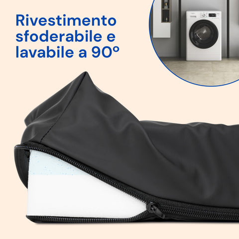 Cuscino antidecubito viscoelastico impermeabile e traspirante