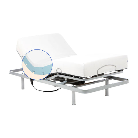 Pack letto ortopedico elettrico con materasso memory foam Tencel - 90x190 cm