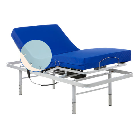 Pack letto ospedaliero regolabile in altezza con materasso Professional HR - 90x190 cm