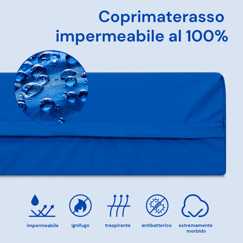 Materasso impermeabile è viscoelastico Plus - 90x190 cm