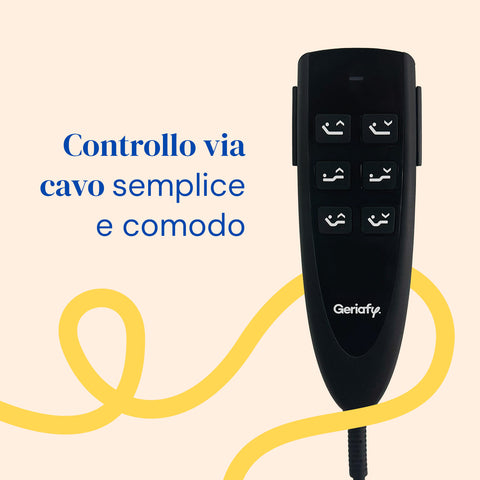 Letto ortopedico elettrico compatto con piedi regolabili - 90x190 cm