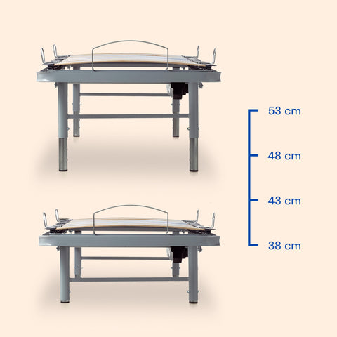 Letto ortopedico elettrico compatto con piedi regolabili - 90x190 cm