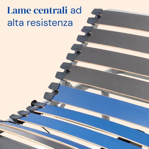 Letto ortopedico elettrico compatto  | Telecomando Wireless | Sponde letto - 80x200 cm