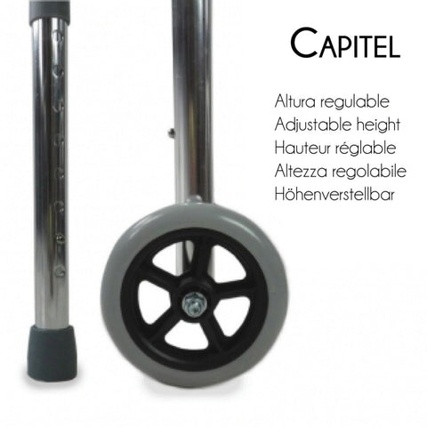 Deambulatore Pieghevole con Due Ruote