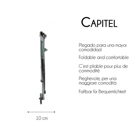 Deambulatore Pieghevole con Due Ruote