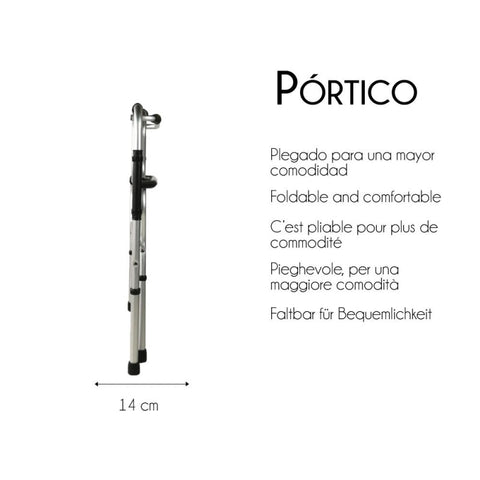 Deambulatore pieghevole senza ruote doppia impugnatura