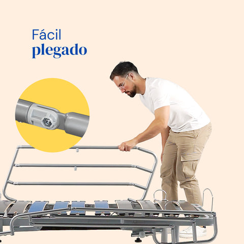 Letto Degenza Elettrico con Sollevamento Verticale e Sponde Letto - 105x200 cm