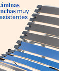 Cama articulada con láminas anchas muy resistentes