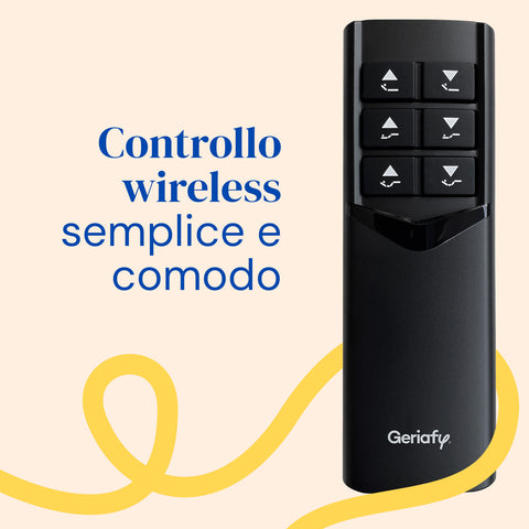 Letto ortopedico elettrico  | Telecomando Wireless |  Piedi regolabili | Sponde letto - 80x200 cm