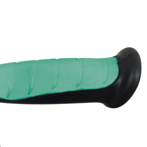 Stampella in alluminio con impugnatura anatomica in gomma colore verde
