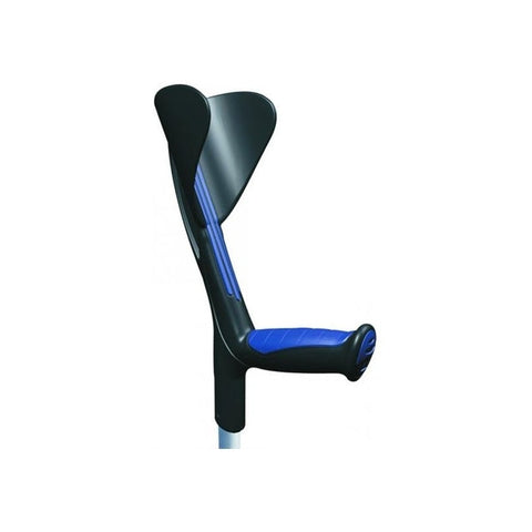 Stampella in alluminio con impugnatura anatomica in gomma colore blu