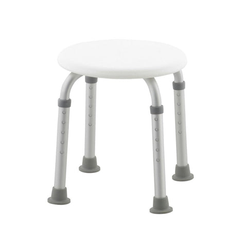 Sgabello da bagno | Regolabile | Antiscivolo | Bianco | Modello Faro
