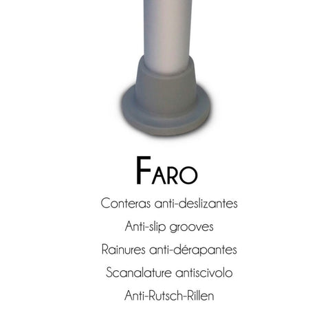 Sgabello da bagno | Regolabile | Antiscivolo | Bianco | Modello Faro