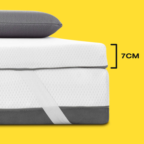 Ferlex - Topper Materasso Elion in Memory Foam da 7 cm - 120x190 cm